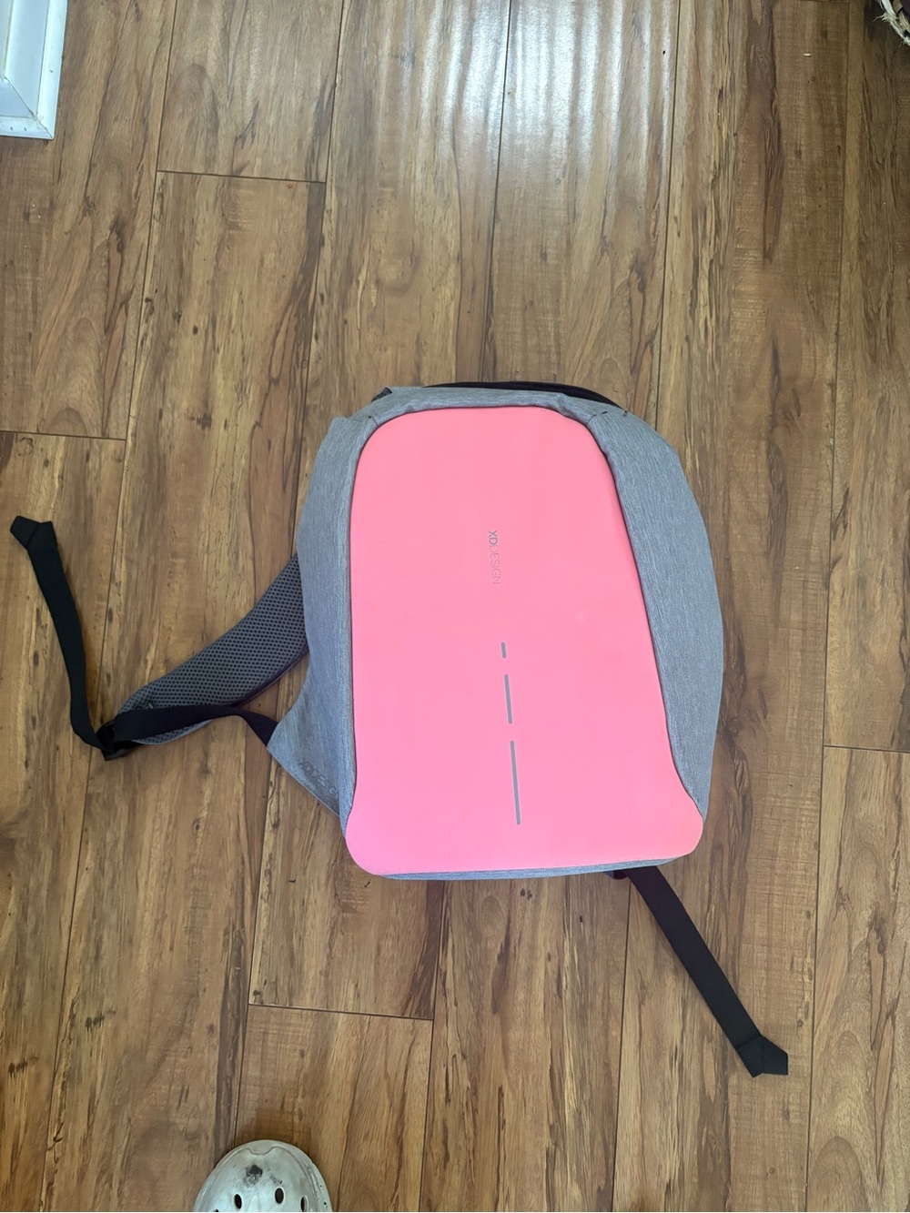 Women's Pink & Gray laptop charging cords Backpack - Modern Everyday Carry